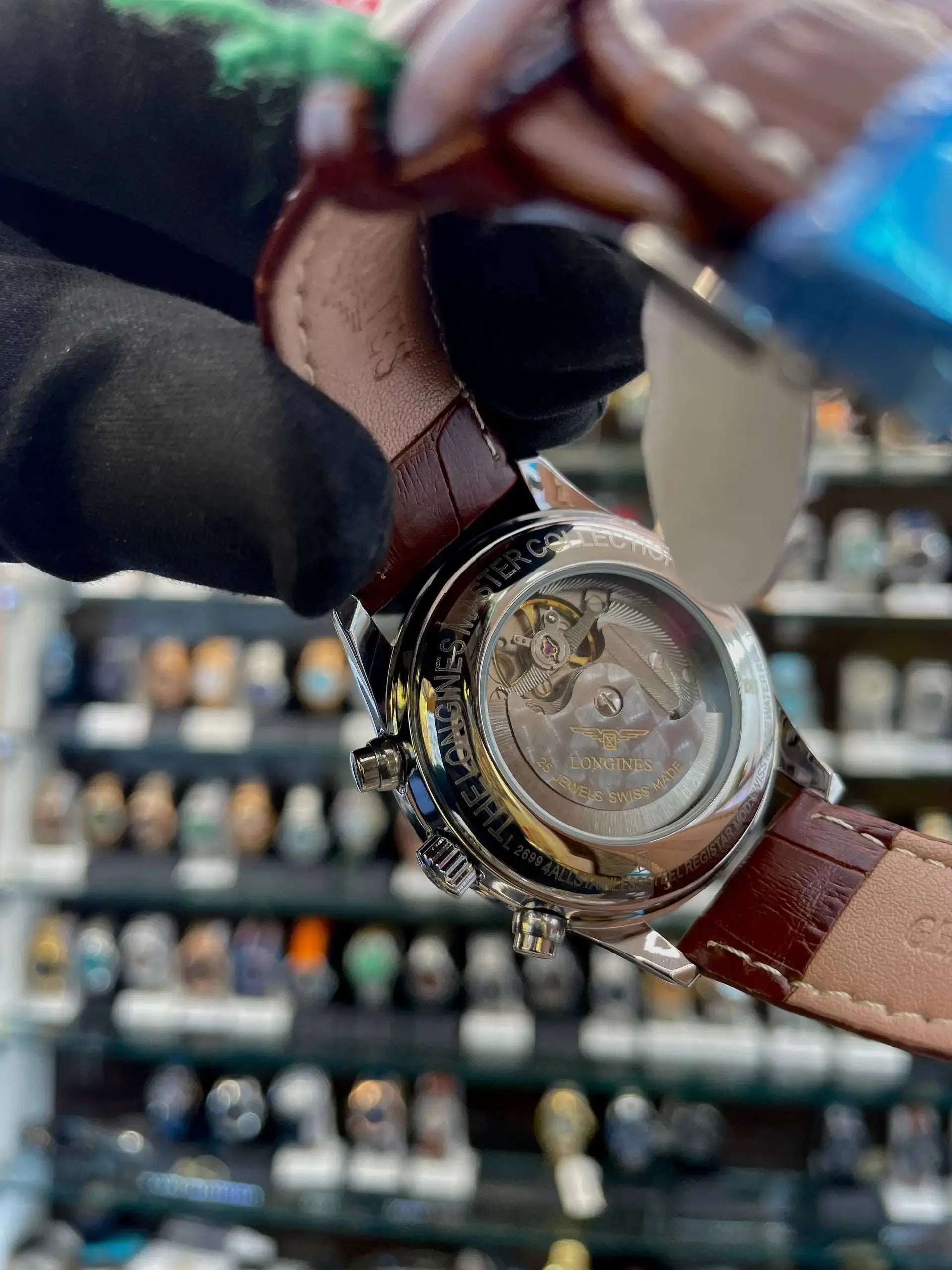 Longines master edition in chrono working white dial