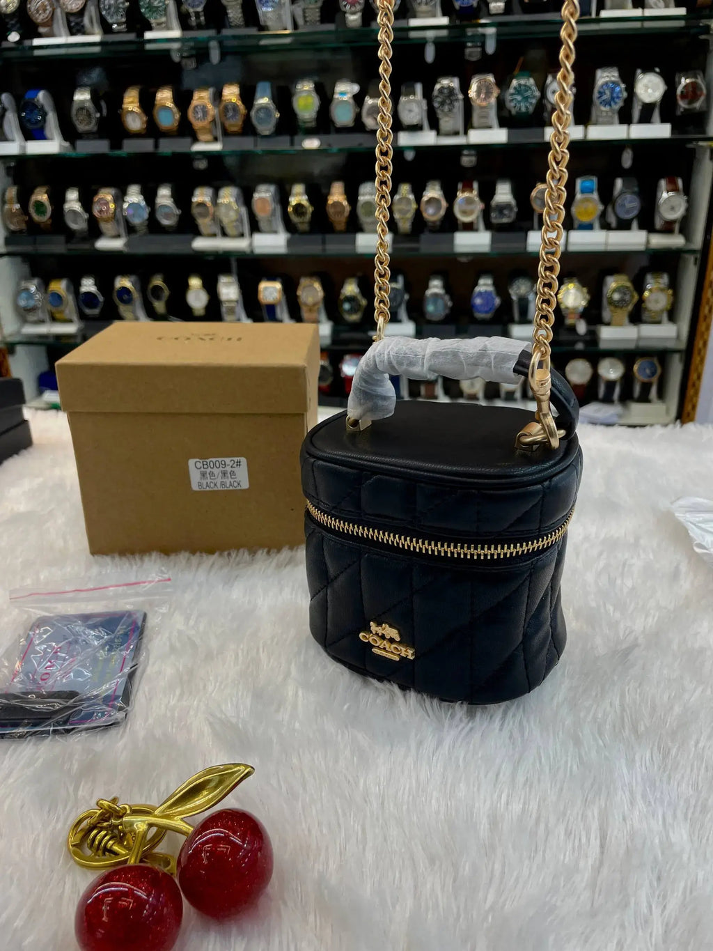 Coach ava crossbody bag in signature canvas in black body