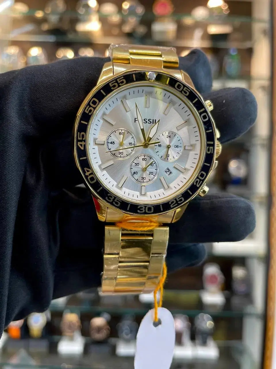 Fossil white stainless steel chronograph