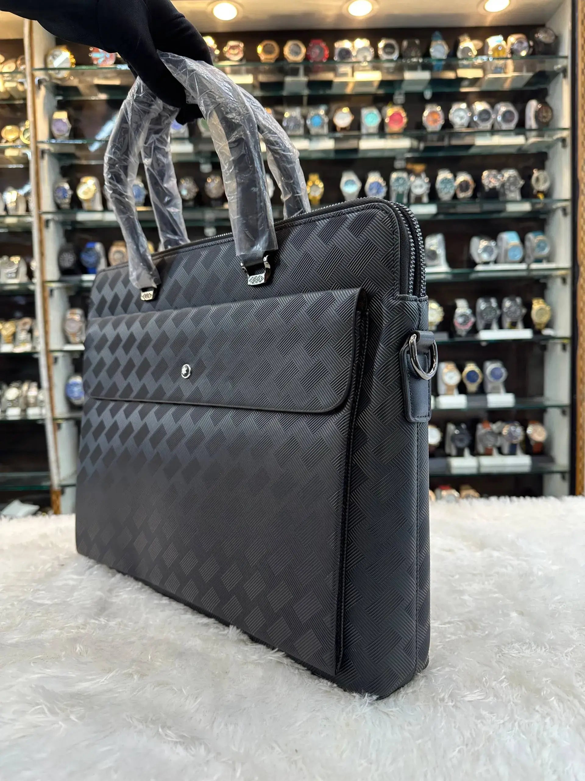 Mont Blanc laptop bag in heavy quality