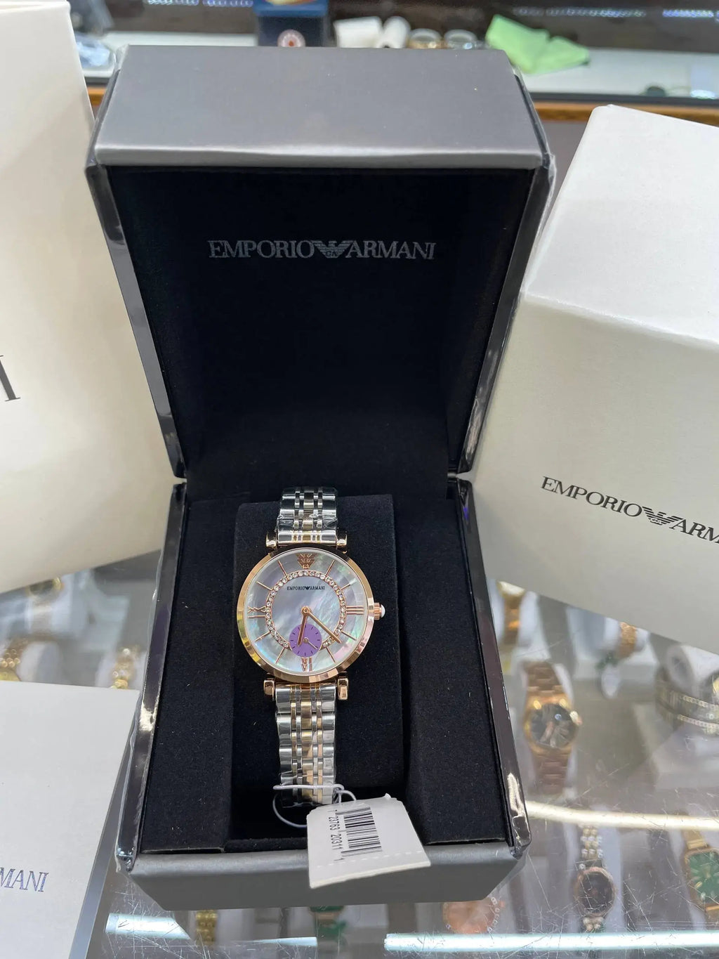 Armani girls watch og box christmas sale