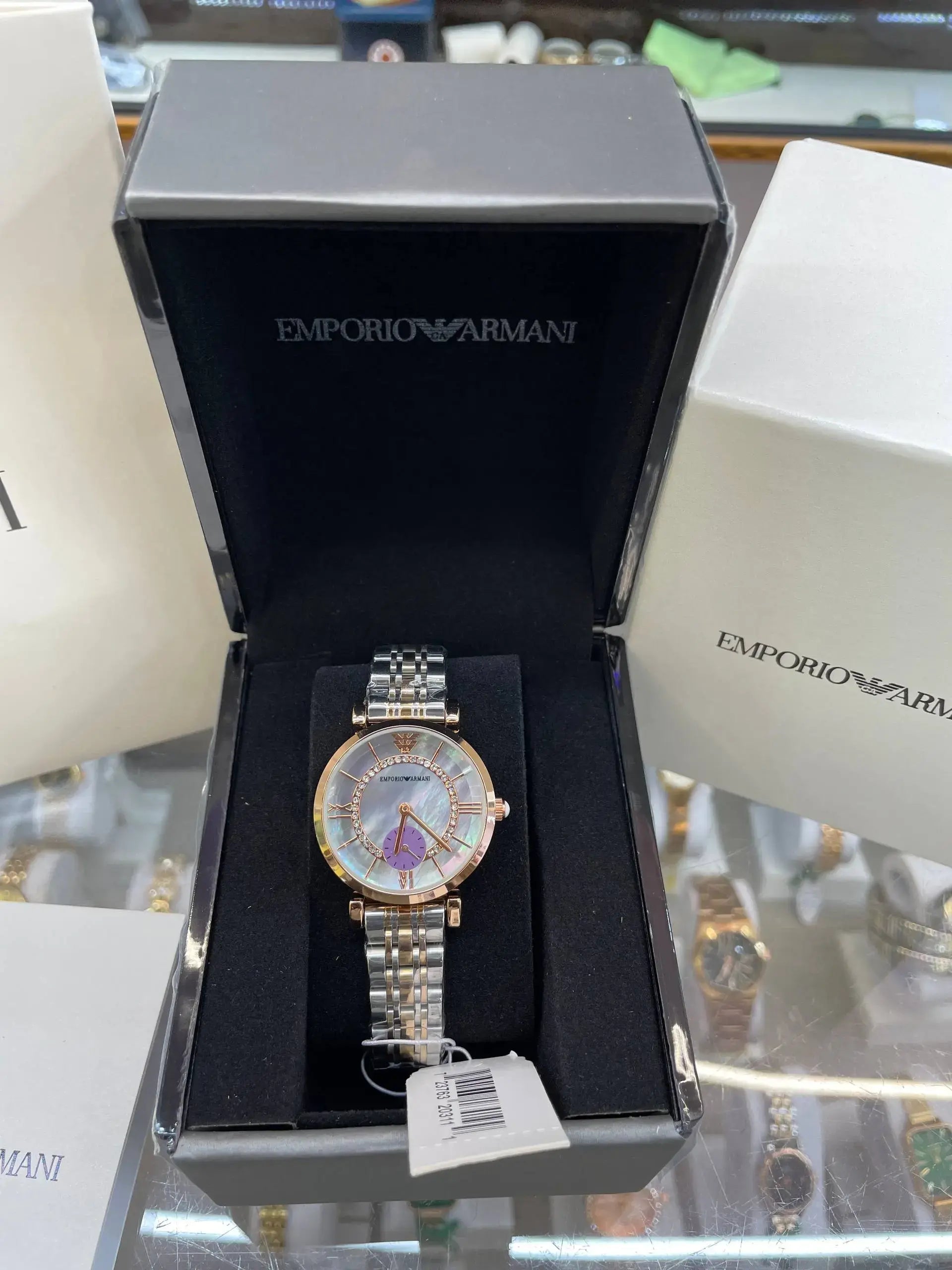 Armani girls watch og box christmas sale