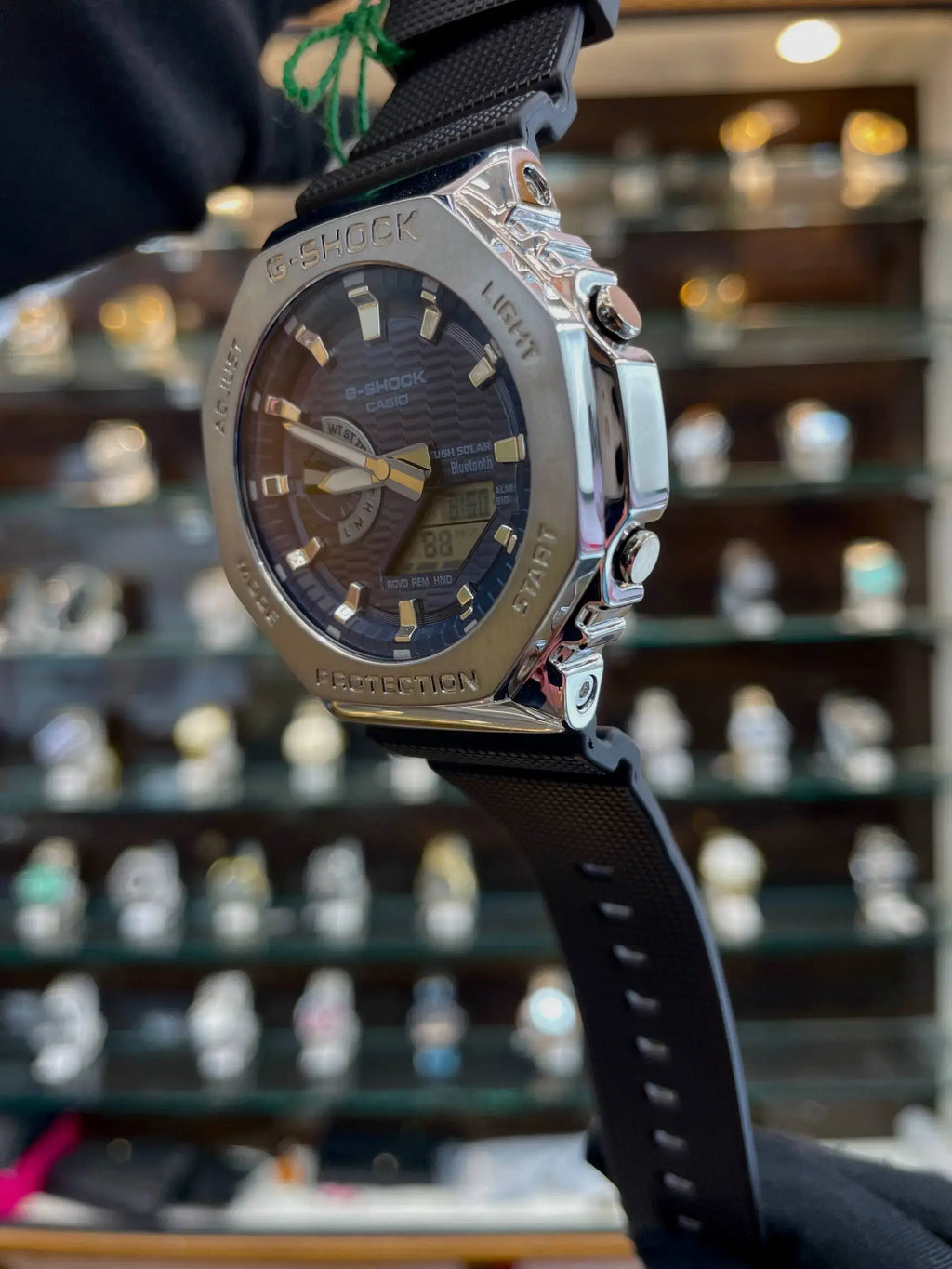Gshock Casio gm-2100 body chrono silicon blue dial