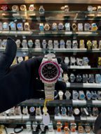 Rolex daytona ruby-setbezel in master piece for mens silver