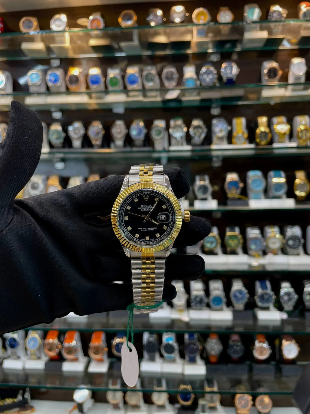 Rolex date just diamond body for mens under budget