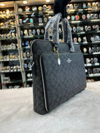 Coach black laptop bag in heavy quality