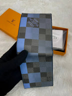 . Louis vuitton (lv) premium wallet Black x blue leather print