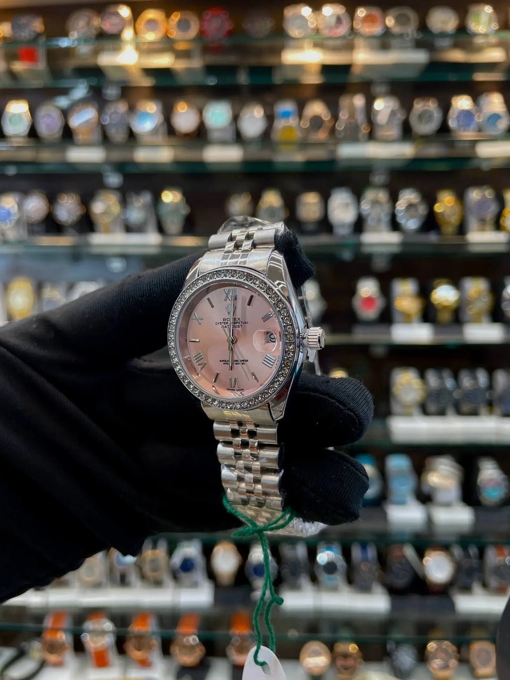 Rolex date just for girls  under budget pink dial