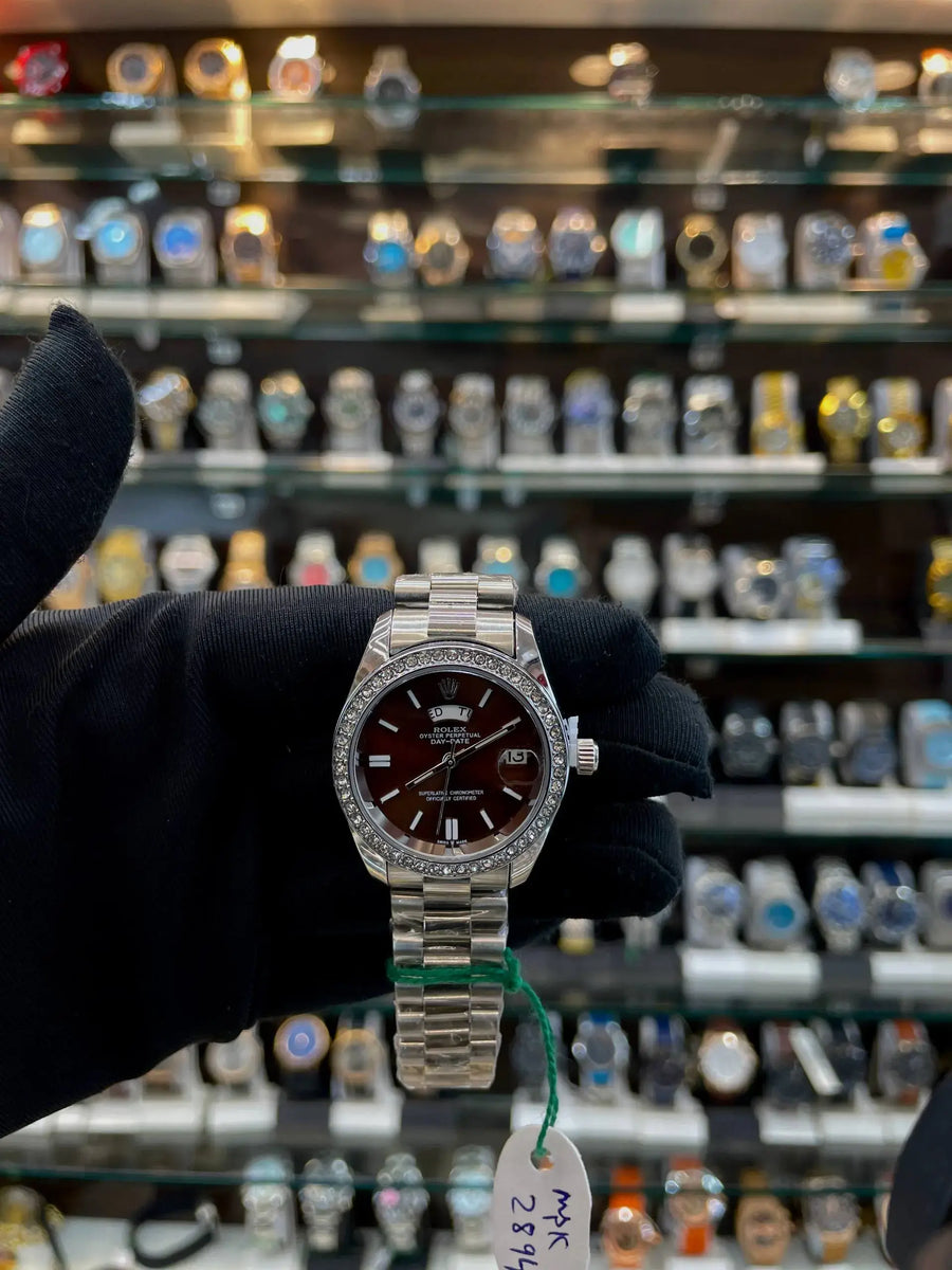 Rolex day-date for girls under budget brown dial