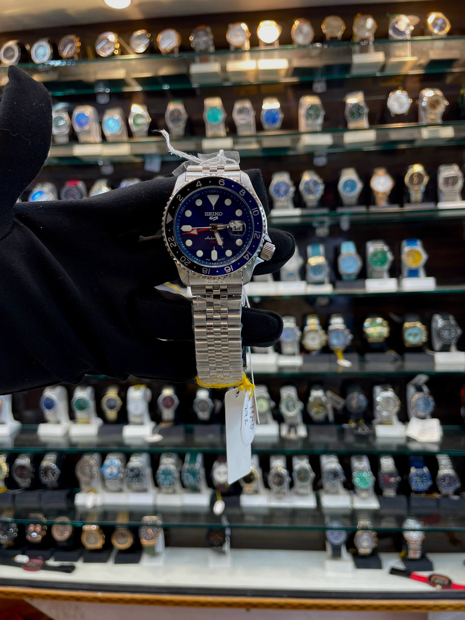 Seiko SSK035K1 5 Sports SKX GMT automatic watch in master piece blue