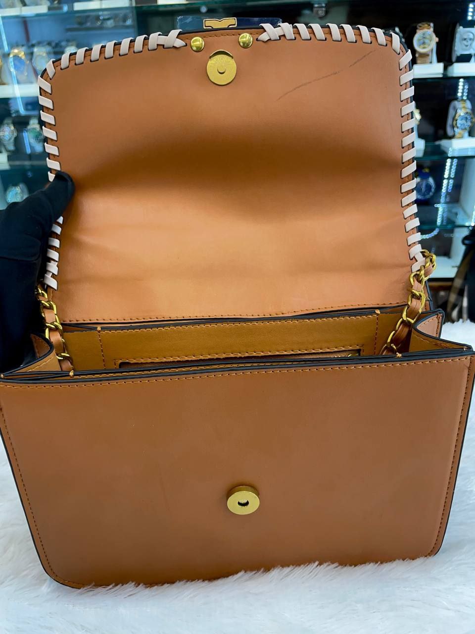 Tory Burch Brown Sling Bag for Girls