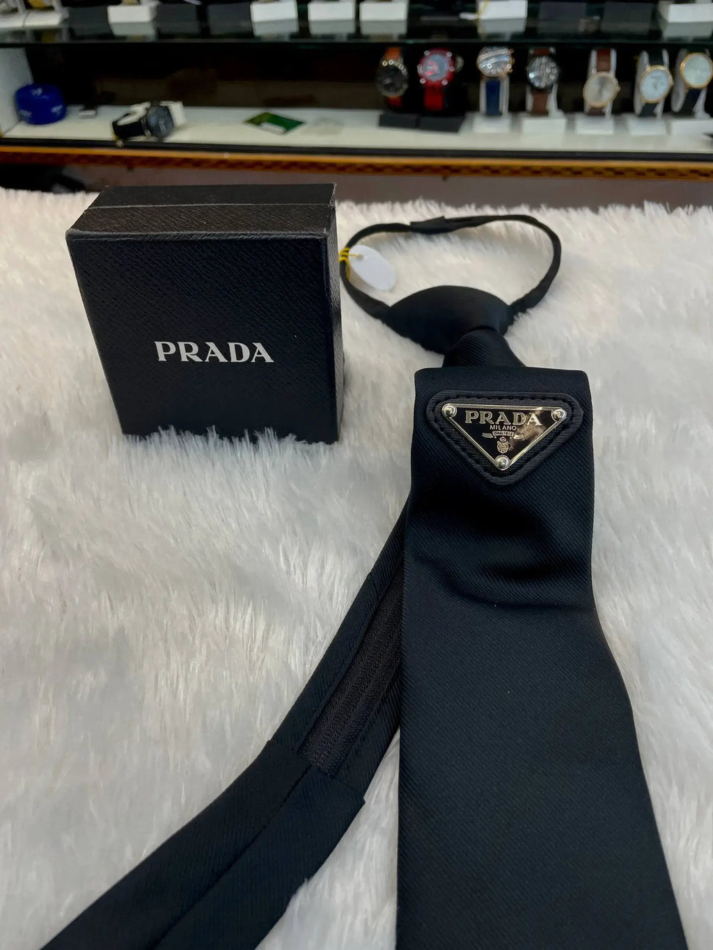 Prada re-nylon premium tie for mens