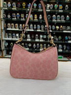 COACH TERI MINI CROSSBODY BAG IN SIGNATURE CANVAS FOR GIRLS 🤩 PINK