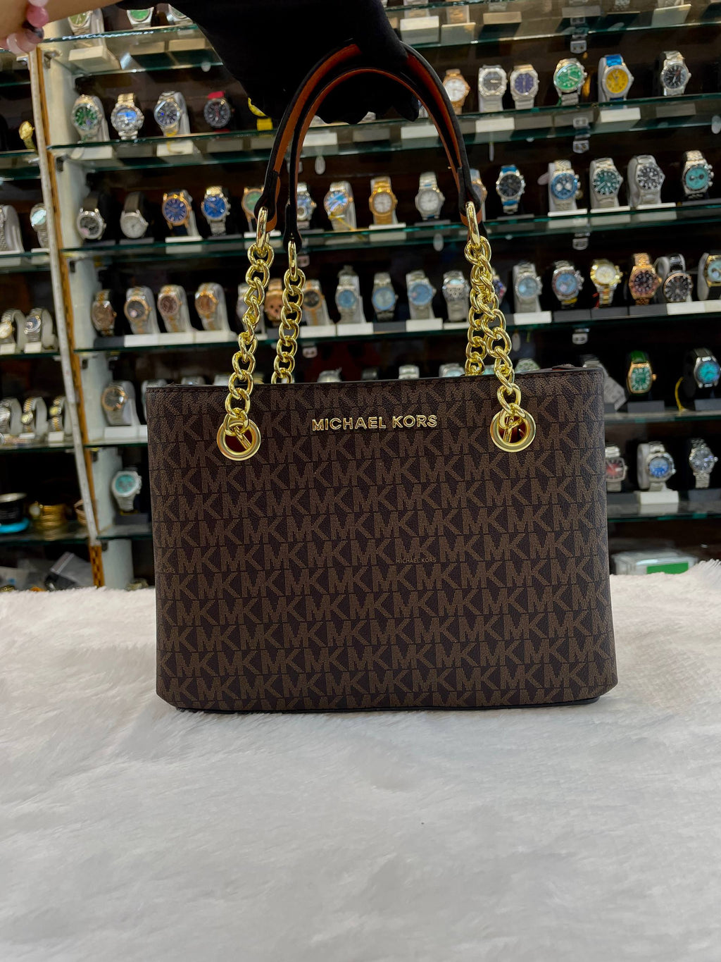 MICHAEL KORS MK TEAGAN SMALL SLING BAG 😁 FOR GIRLS BROWN