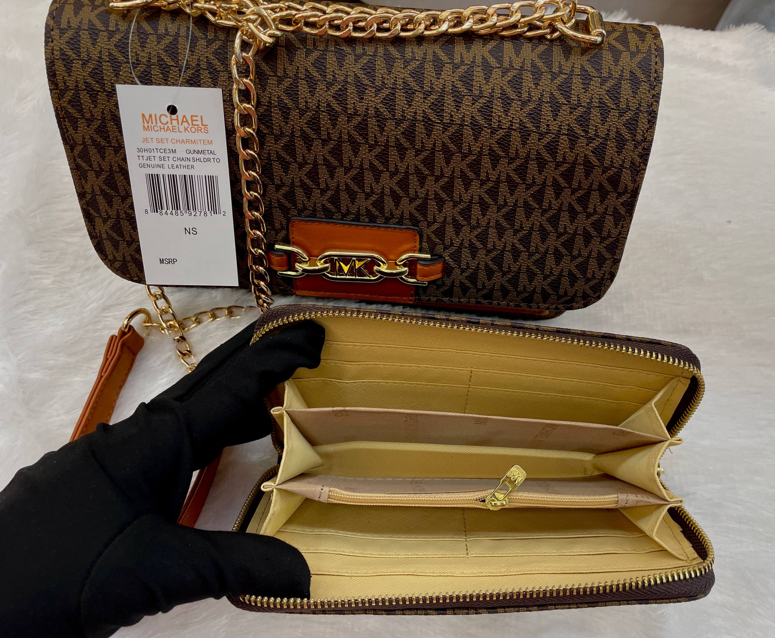 MICHAEL KORS (MK) HEATHER SLING BAG 2PCS SET