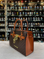 MICHAEL KORS MK HAMILTON SMALL LOGO SATCHEL BAG FOR GIRLS