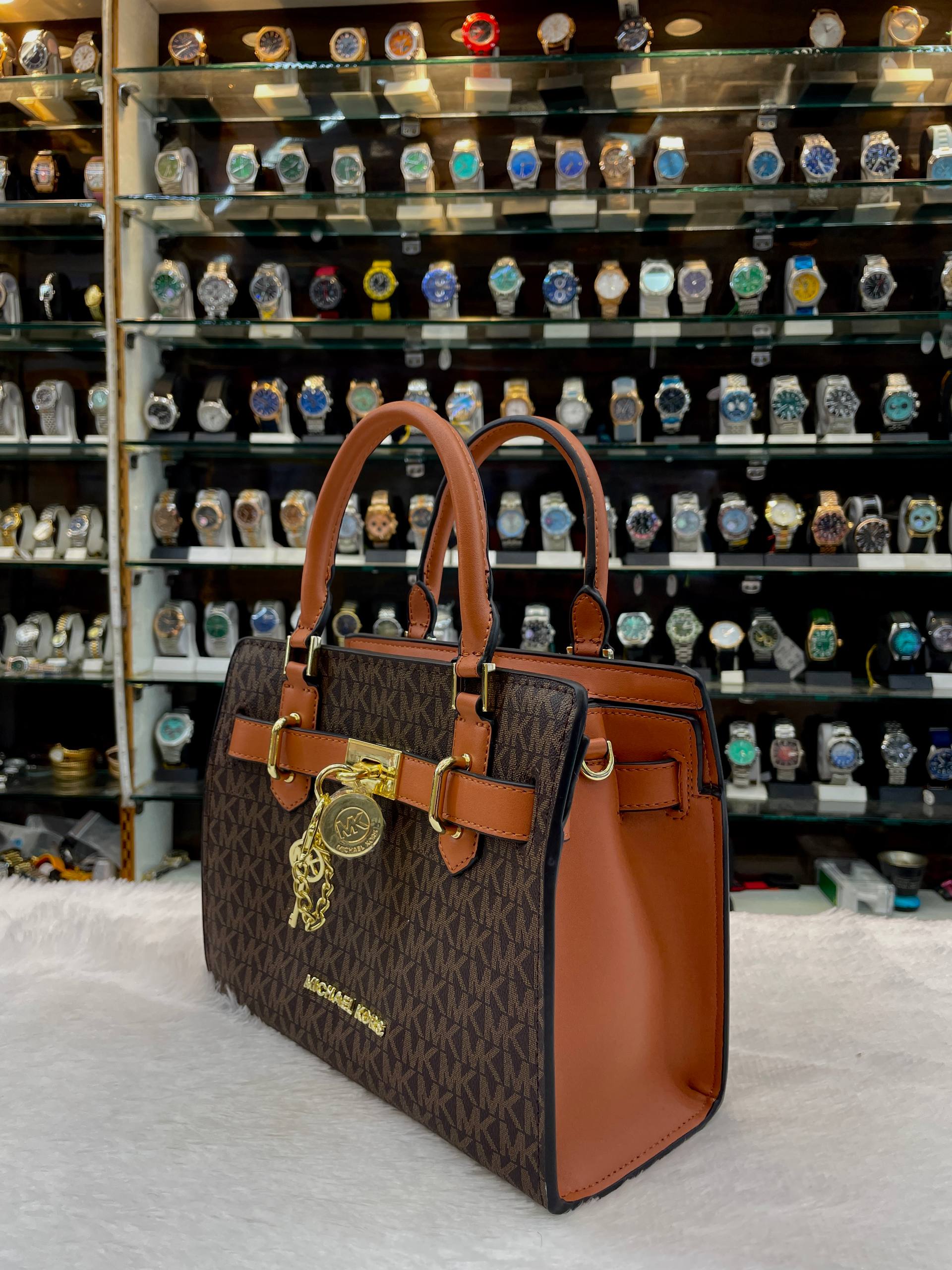 MICHAEL KORS MK HAMILTON SMALL LOGO SATCHEL BAG FOR GIRLS