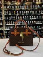 MICHAEL KORS MK HAMILTON SMALL LOGO SATCHEL BAG FOR GIRLS