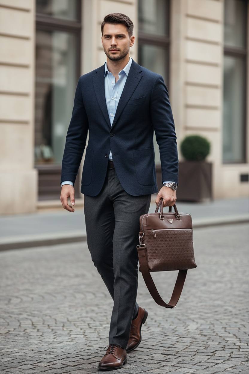Georgia Armani Brown Laptop bag in heavy quality