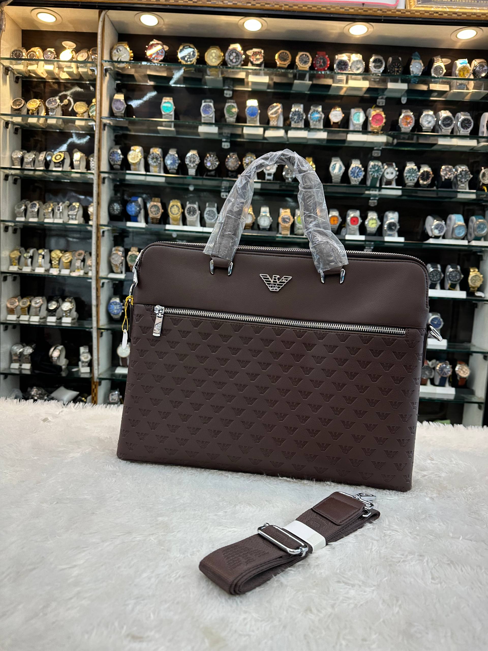 Georgia Armani Brown Laptop bag in heavy quality