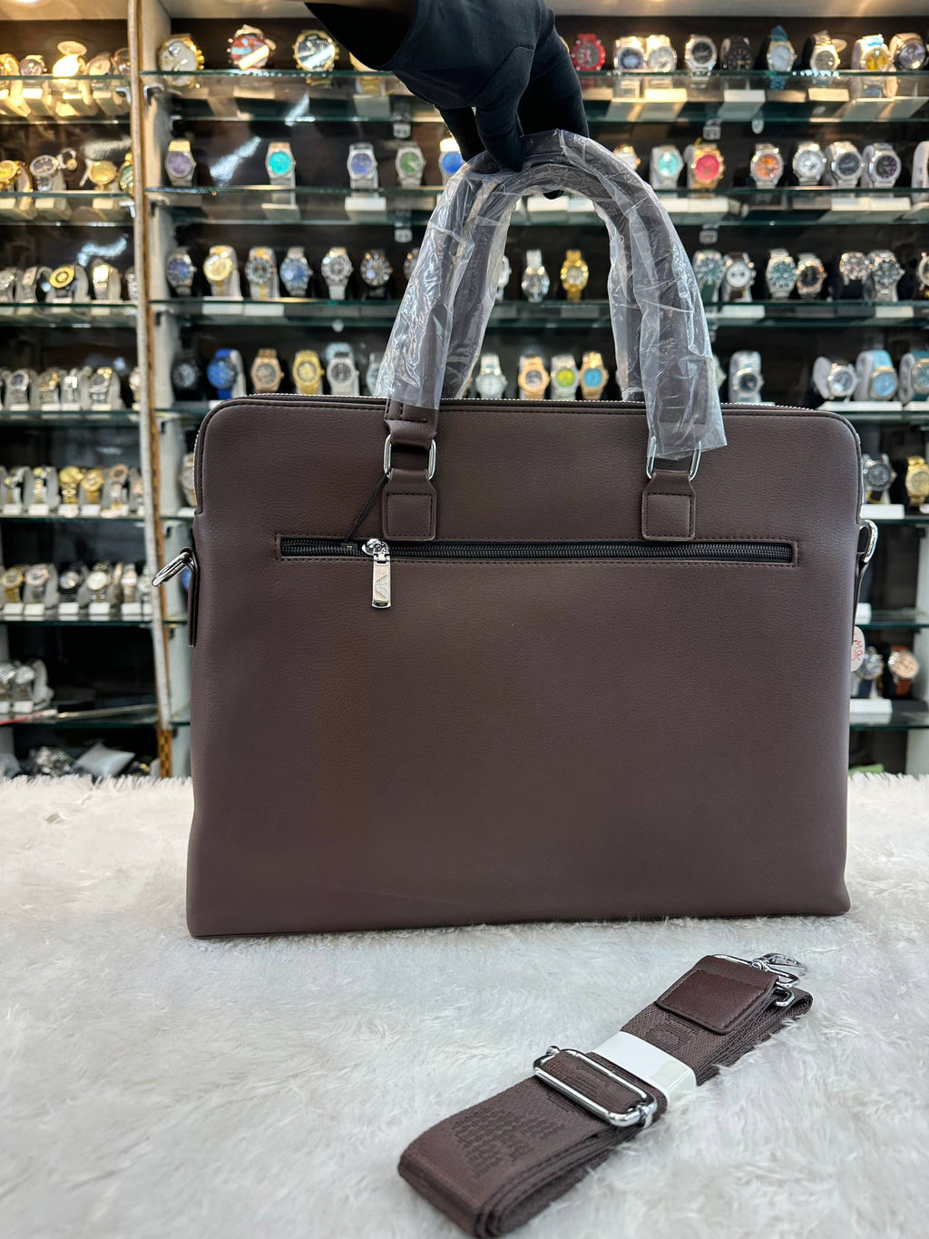 Georgia Armani Brown Laptop bag in heavy quality