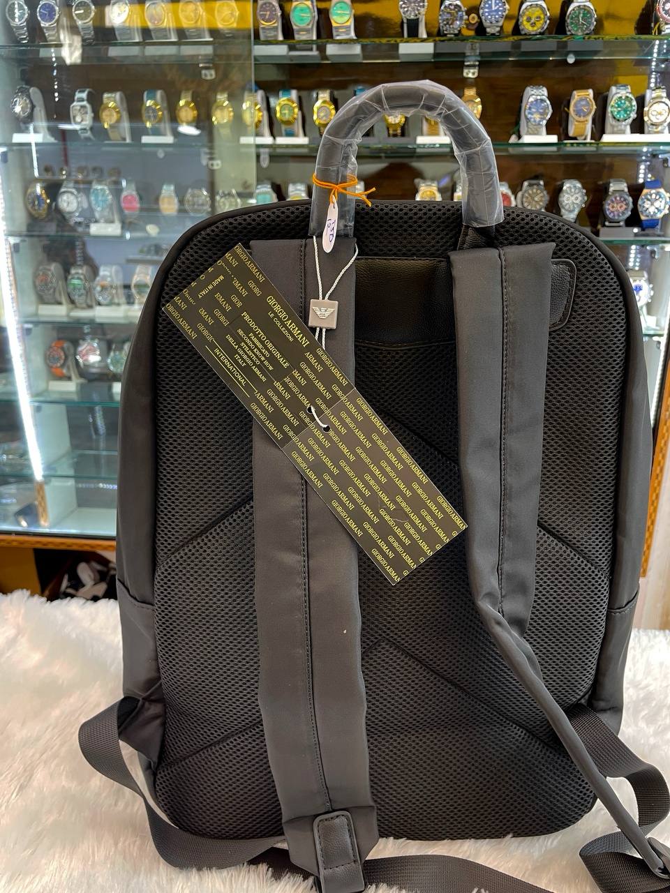 Giorgio Armani Premium backpack in black