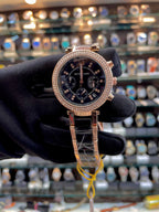MICHAEL KORS (MK) NOW IN CHRONO WORKING ✅ FOR GIRLS 🔥 BOLD DIAL BLACK 🖤