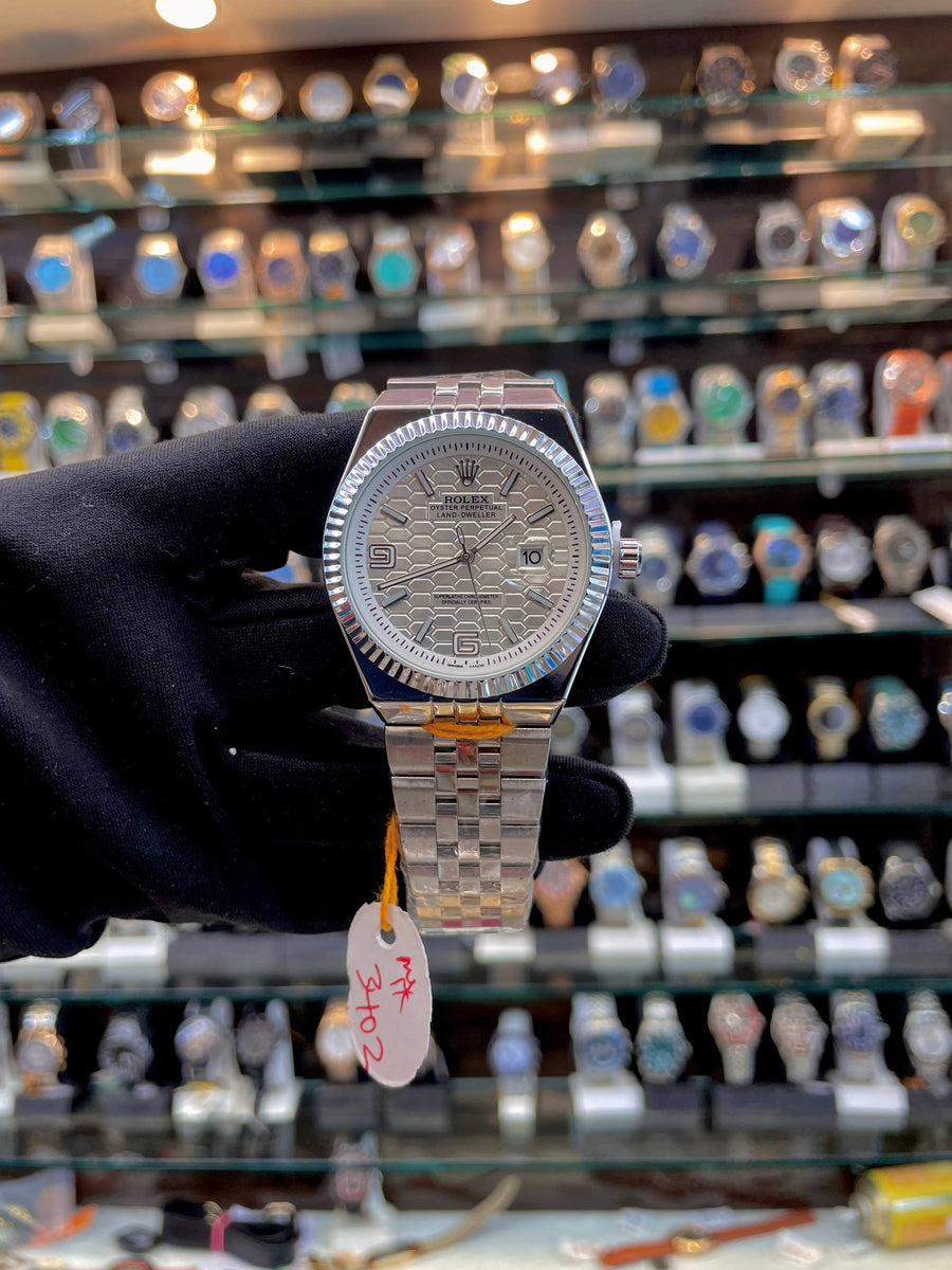 ROLEX LAND DWELLER SILVER 🥈 FOR MENS QUARTZ