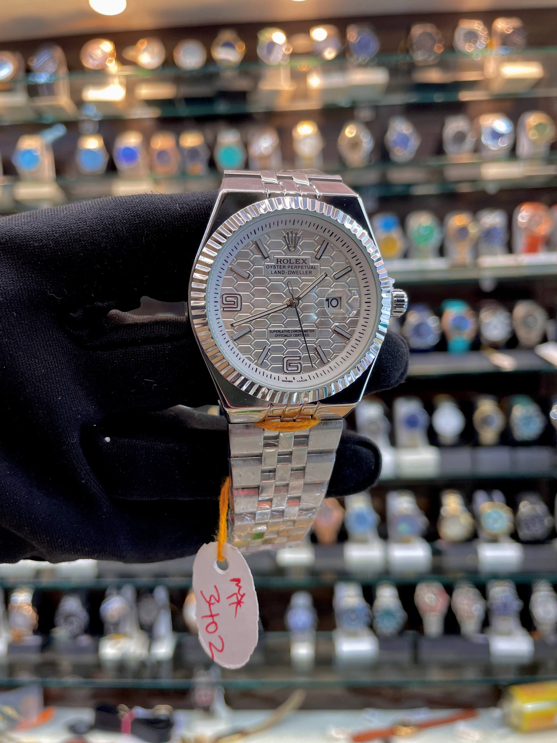 ROLEX LAND DWELLER SILVER 🥈 FOR MENS QUARTZ