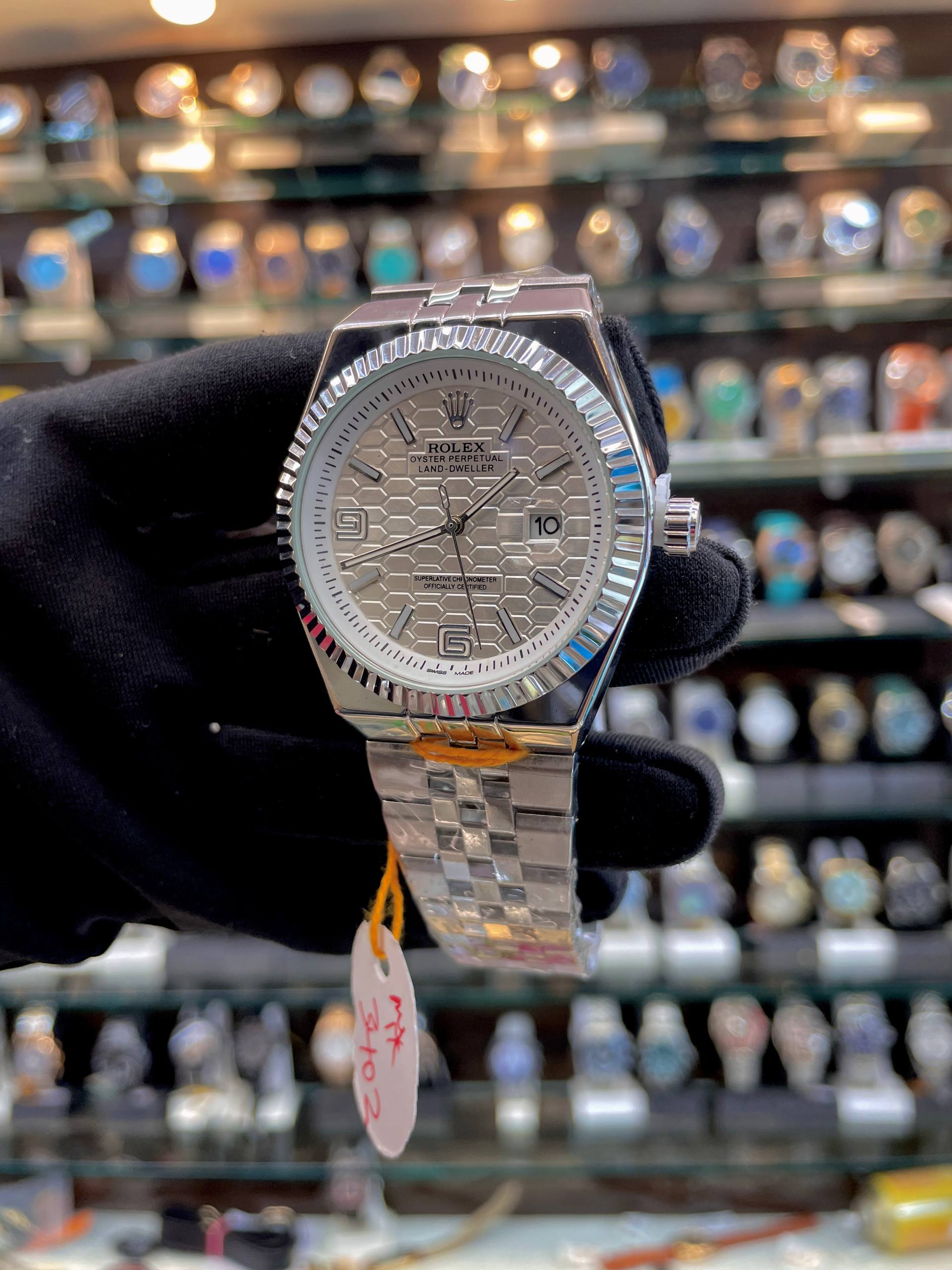 ROLEX LAND DWELLER SILVER 🥈 FOR MENS QUARTZ