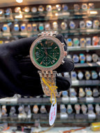 MICHEAL KORS (MK) CHRONO WATCH FOR GIRLS 🤩 DUAL TONE GREEN 💚