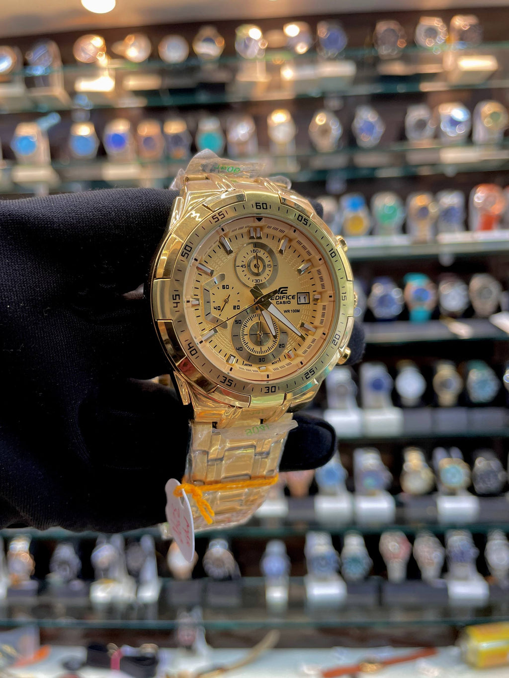 EDIFICE CASIO WR100M NOW IN BEST QUALITY FOR MENS ✨FULL GOLD 🥇
