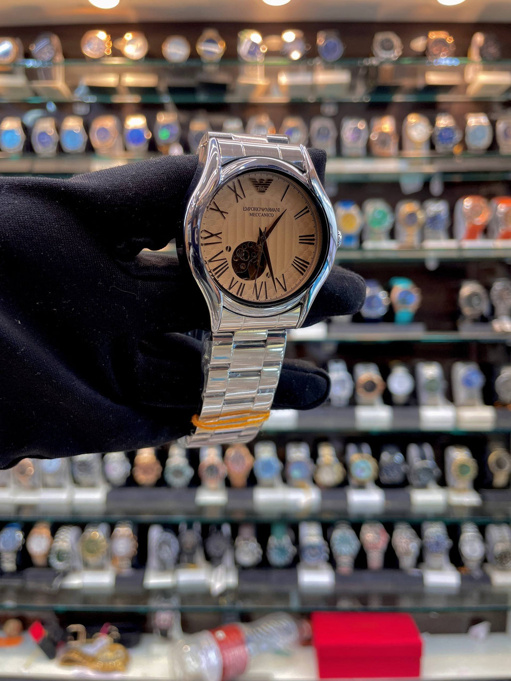 EMPORIO ARMANI MECCANICO TRANSPARENT DIAL 🤩 FOR MENS AUTOMATIC