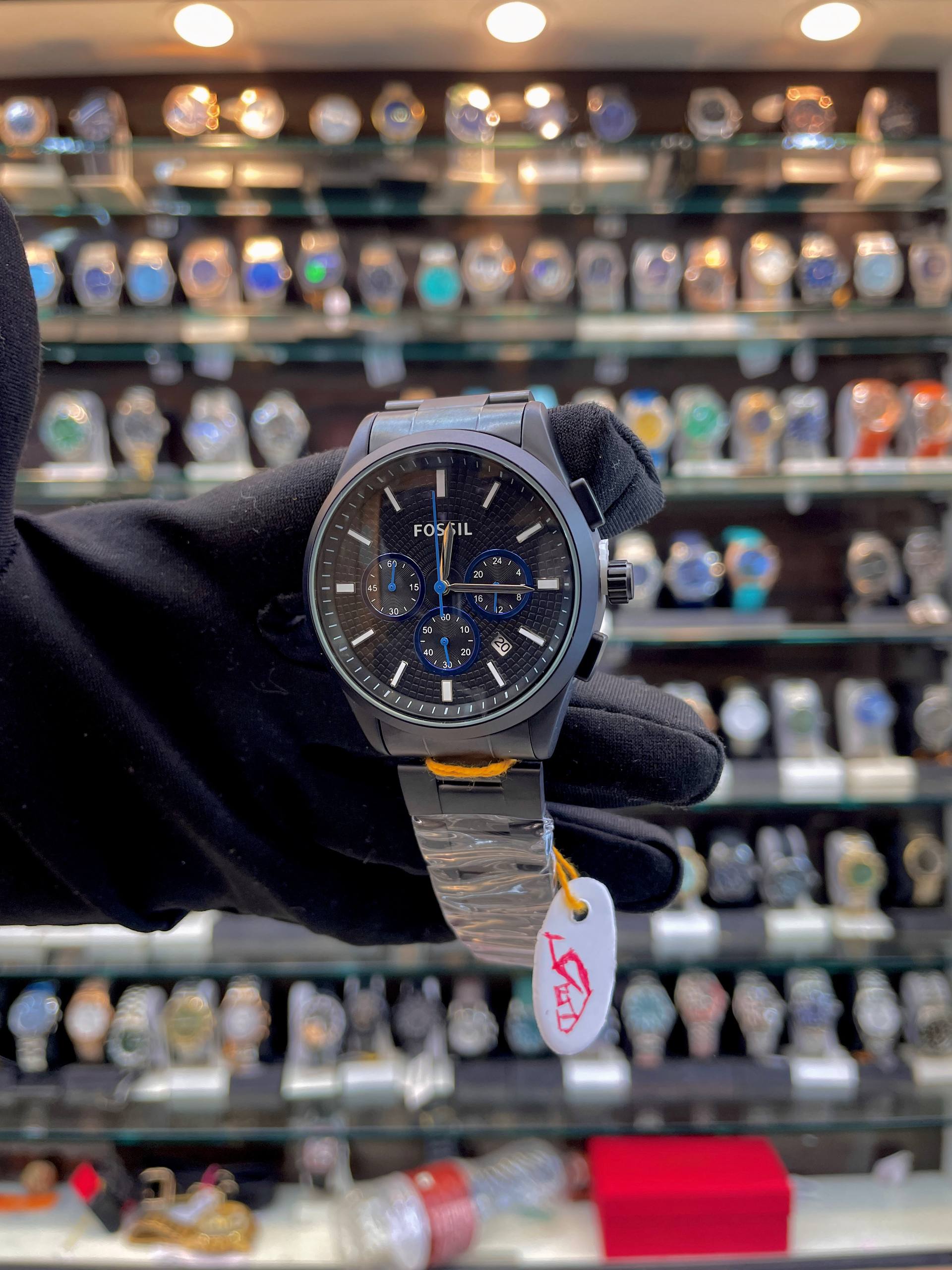 FOSSIL EVERETT CHRONOGRAPH MATTE BLACK 🖤 WATCH ⌚