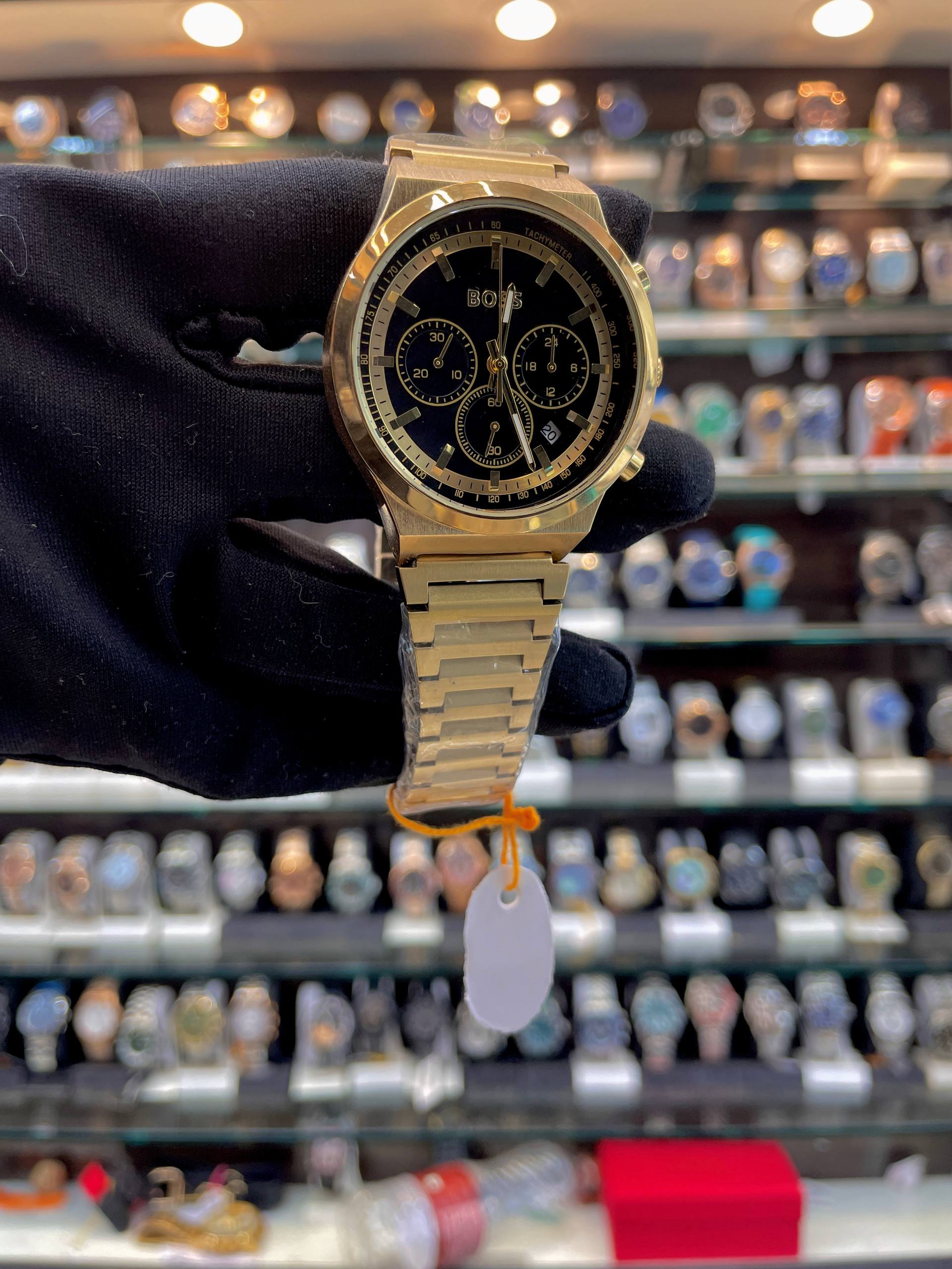 BOSS CANDOR CHRONOGRAPH WATCH FOR MENS GOLD 🥇