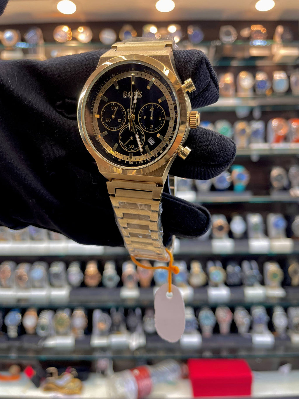 BOSS CANDOR CHRONOGRAPH WATCH FOR MENS GOLD 🥇