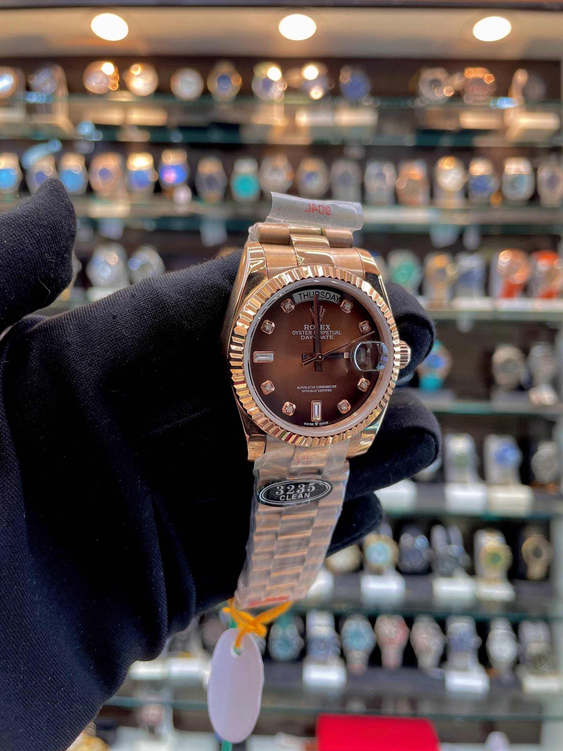 ROLEX DAY-DATE 36MM IN SEMI-ETA 18 CT EVEROSE GOLD 🥇