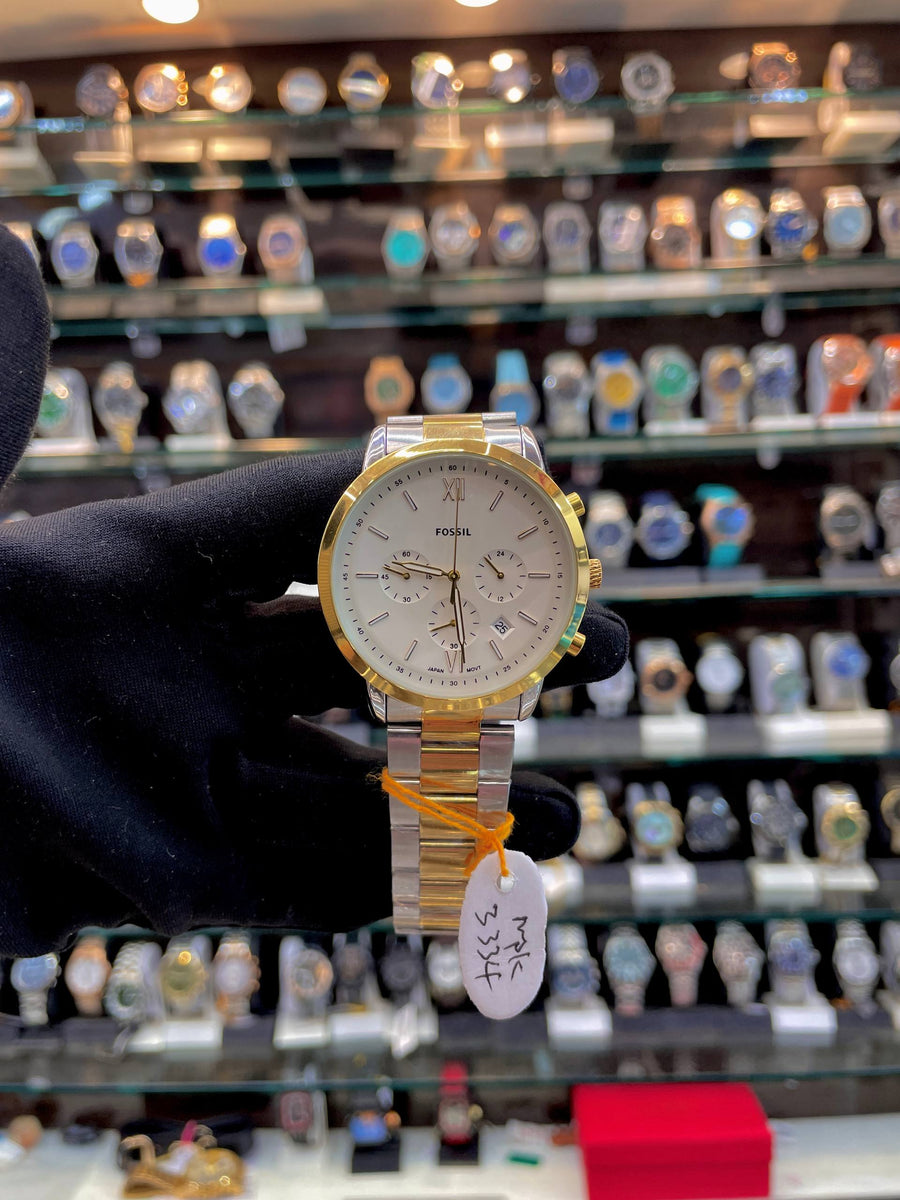 FOSSIL NOW IN CHRONO FOR MENS CASUAL WEAR IN CHAIN ⛓️ DUAL TONE