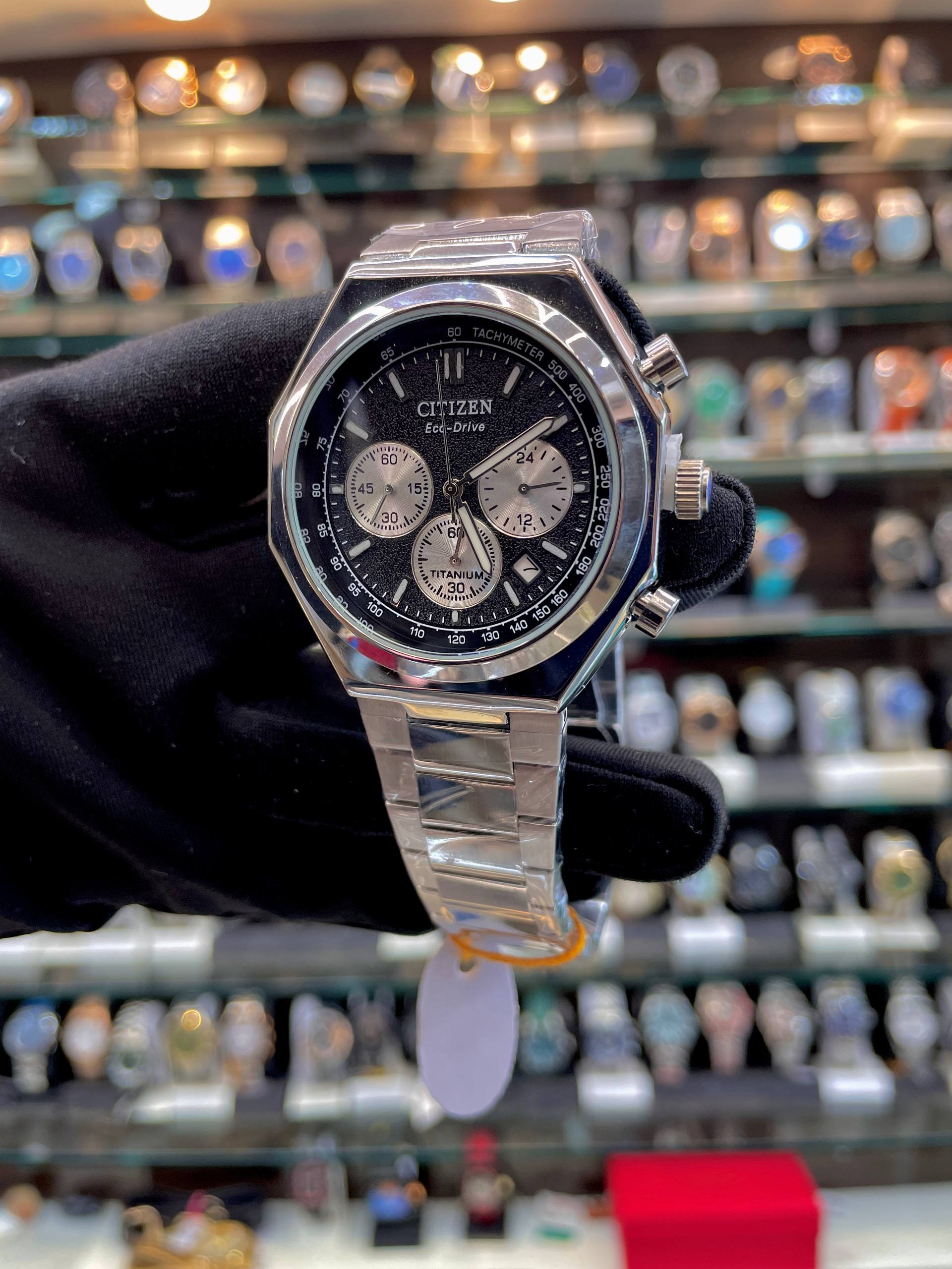 CITIZEN ECO-DRIVE TITANIUM FOR MENS BLACK 🖤