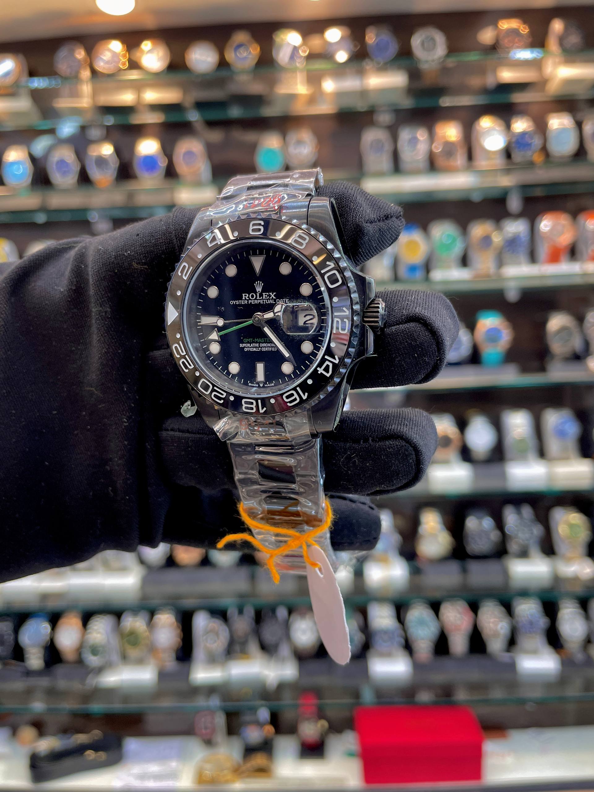 ROLEX GMT-MASTER 2 IN MASTER PIECE FOR MENS FULL BLACK 🖤