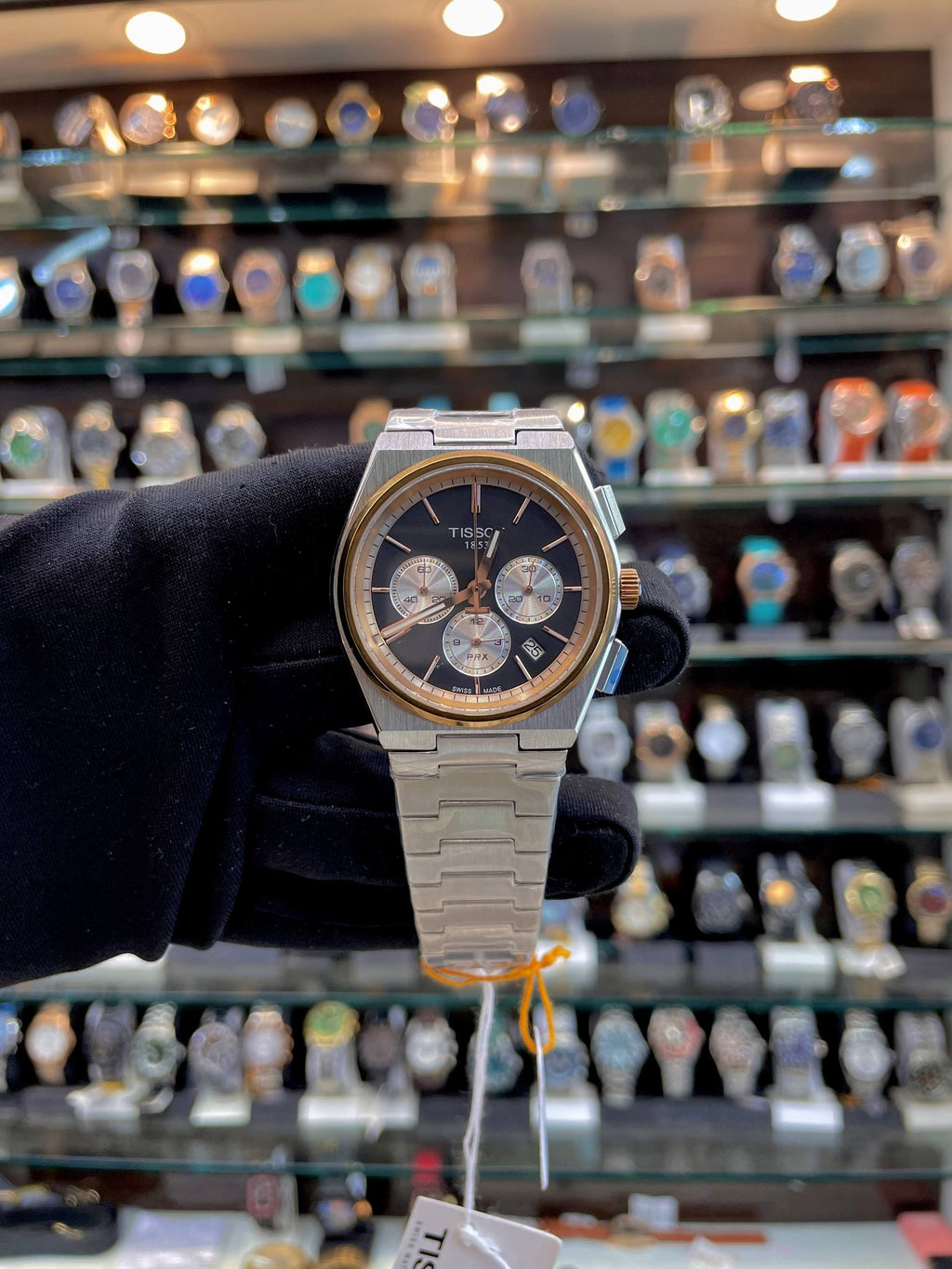 TISSOT PRX CHRONOGRAPH IN MASTER PIECE 🔥 FOR MENS BLACK 🖤