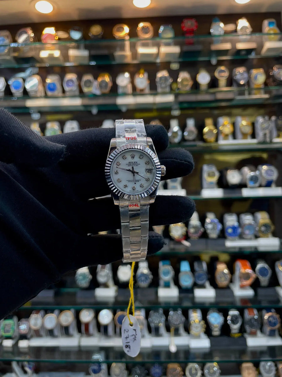 Rolex date just now in master piece for girls