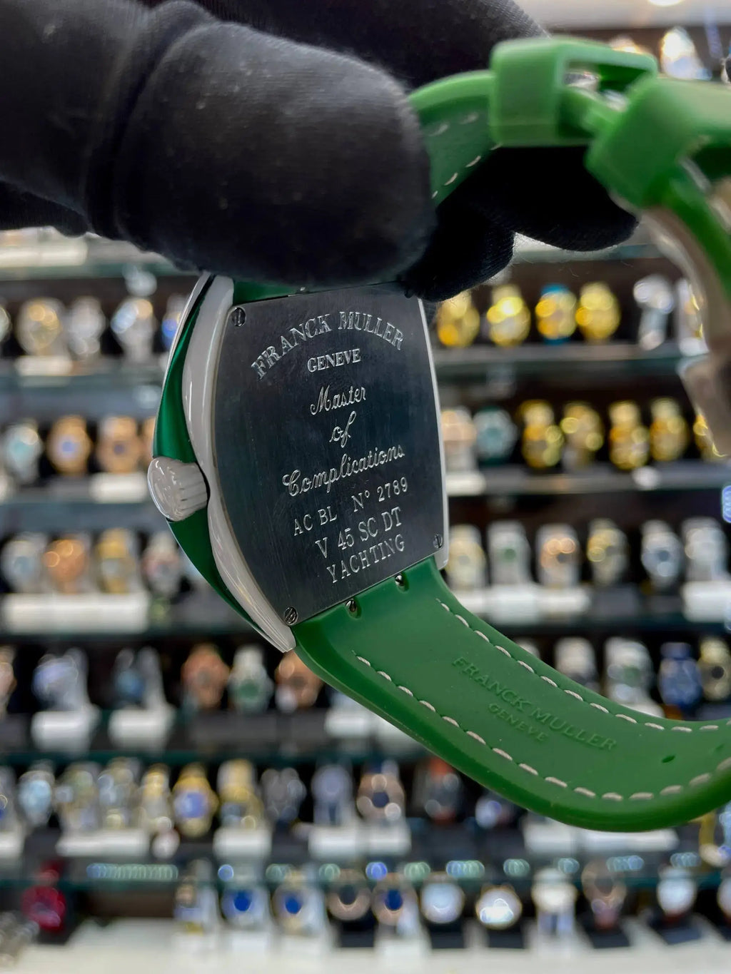 Franck muller yatching ceramic body in eta machine green
