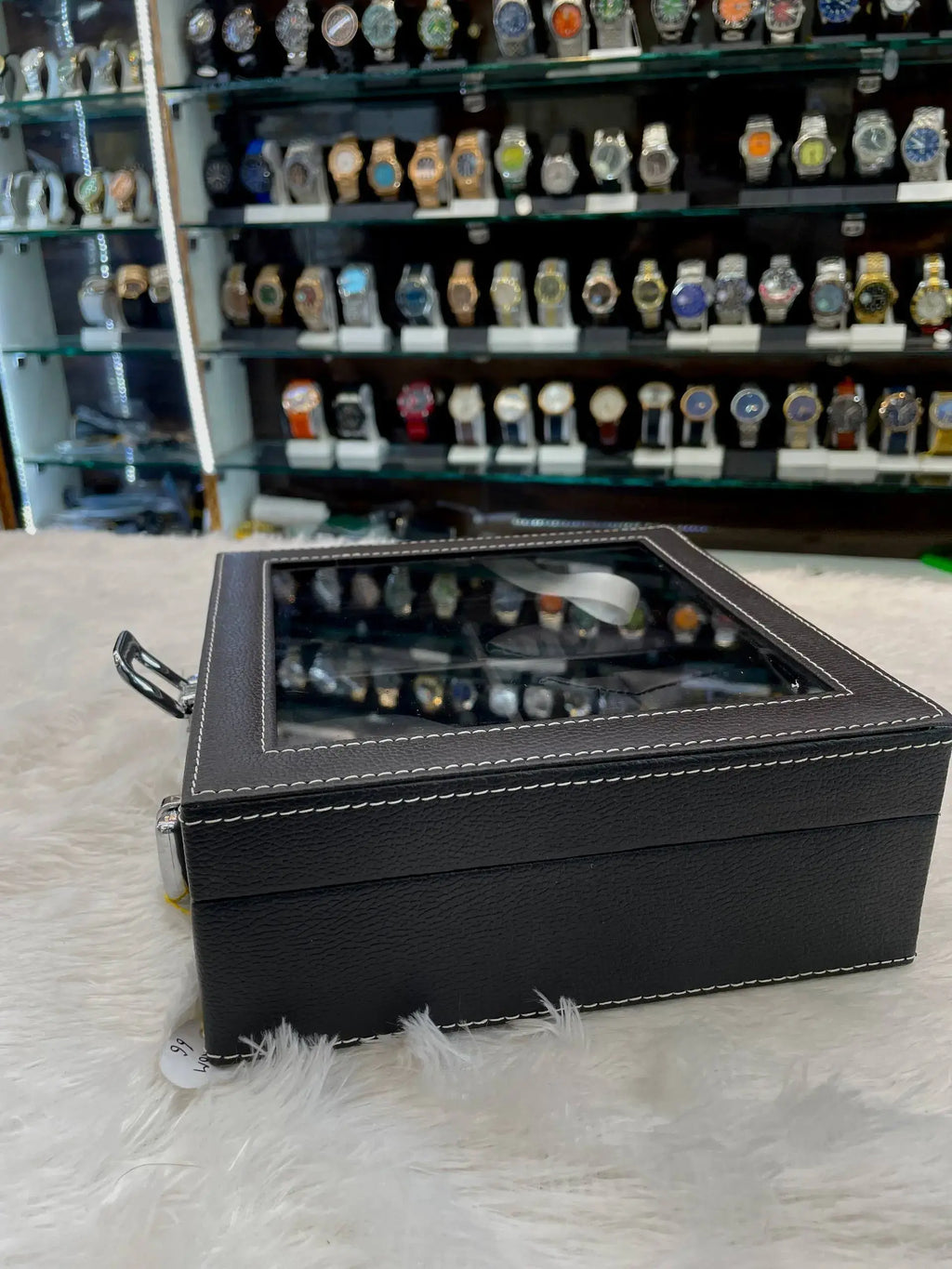 6pc square watch organiser (briefcase)