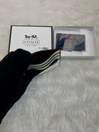Coach card holder for girls in cherry