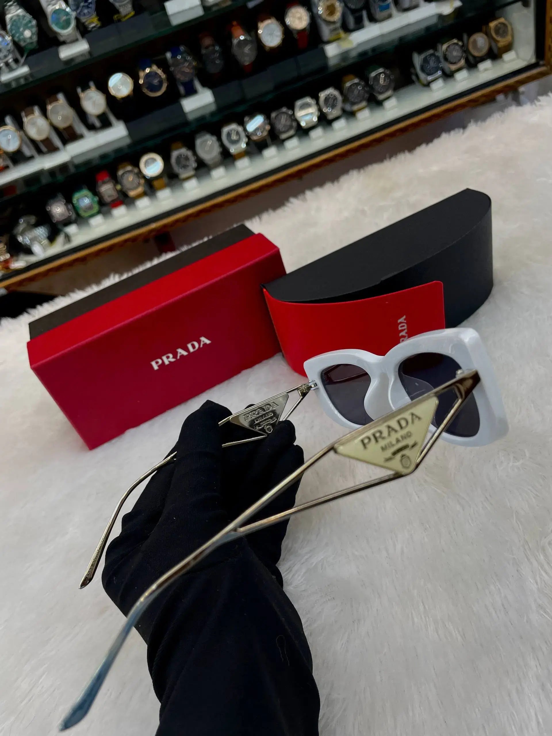 Prada girls rectangular glasses under budget