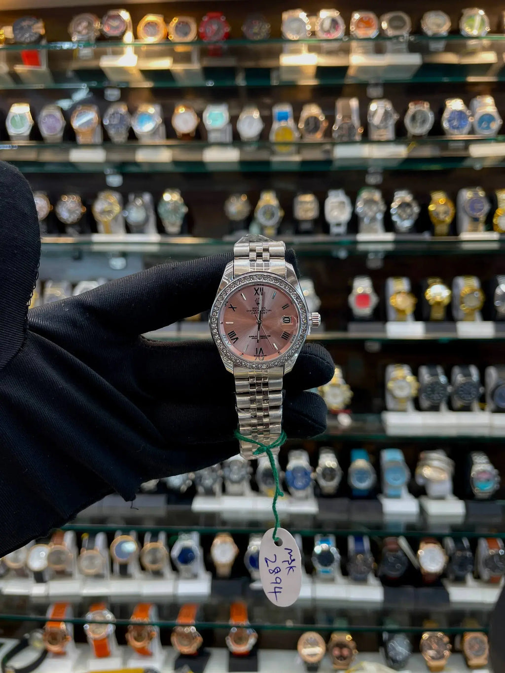 Rolex date just for girls  under budget pink dial