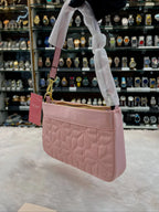 Kate spade new york pink flower quilted sling bag