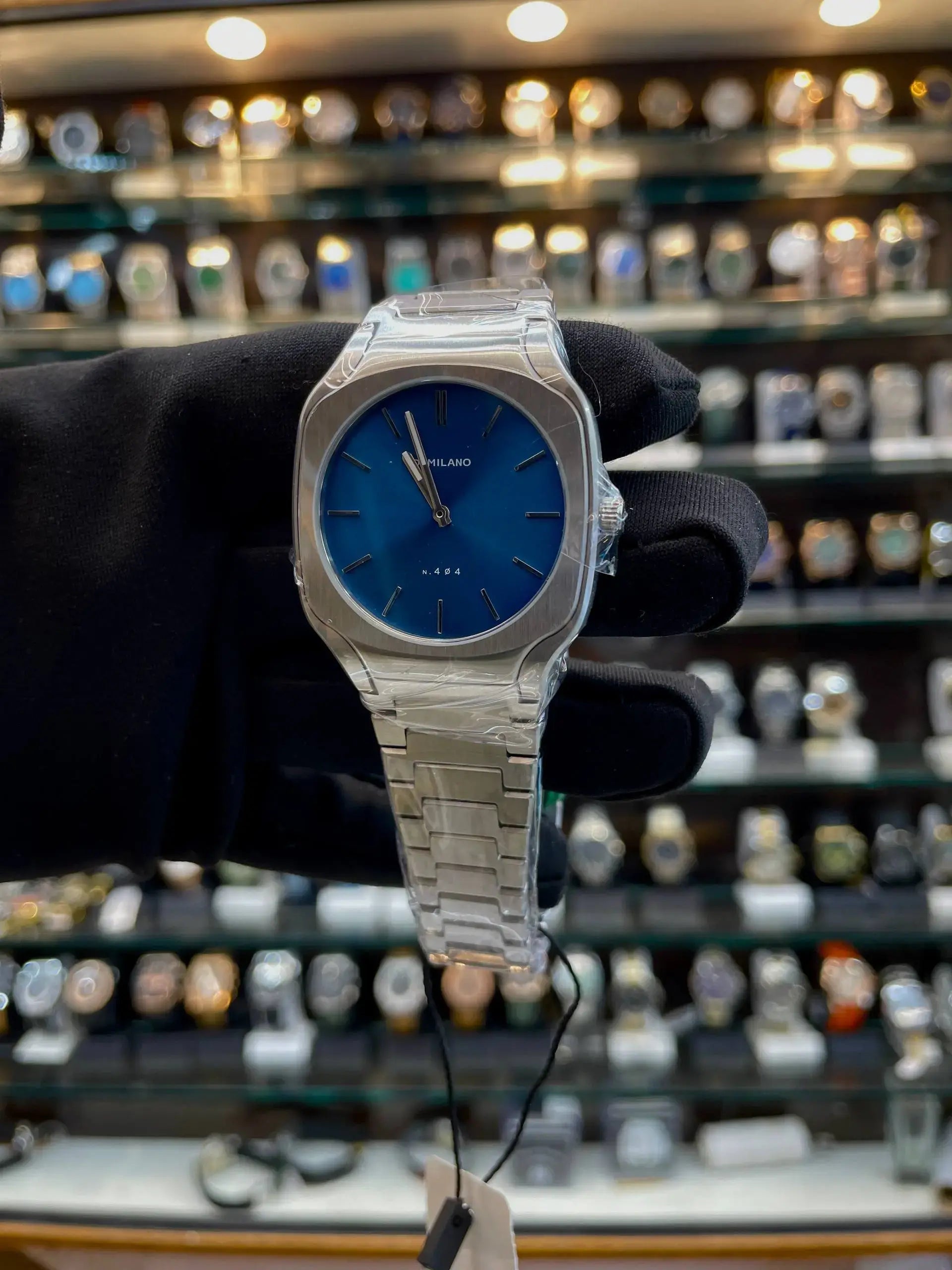 Di Milano ultra thin rose gold toned in master piece for mens blue dial