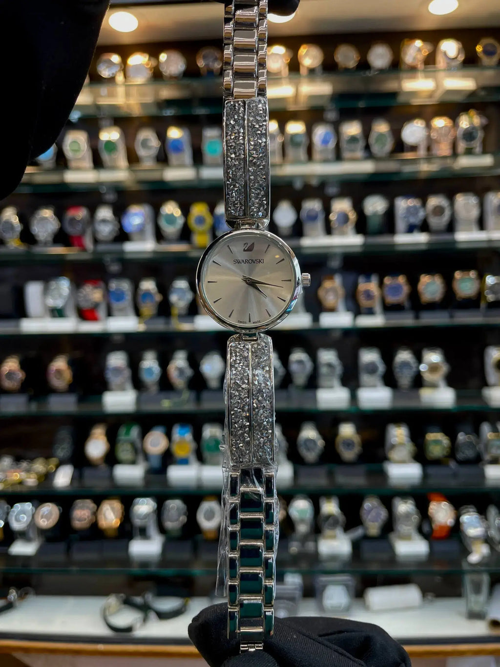 Swarovski diamond watch for girls under budget silver